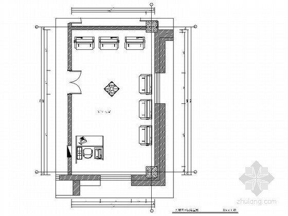 沈阳建筑大学稻田案例资料下载-[沈阳]某大学打印室施工图