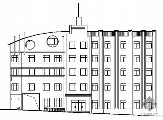 陕西居住建筑建筑施工图资料下载-[陕西]某五层办公楼建筑施工图