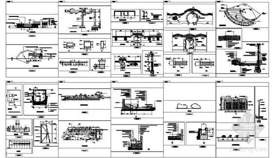 景墙的施工详图资料下载-10套各式景墙施工详图