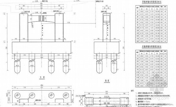 [四川]主桥60m+90m+60m变截面连续梁桥施工图421张（含现浇等截面梁）-引桥中墩图 