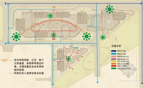 [四川]商业核心区artdeco风格城市综合体建筑设计方案文本（花园MAll）-商业核心区artdeco风格城市综合体分析图