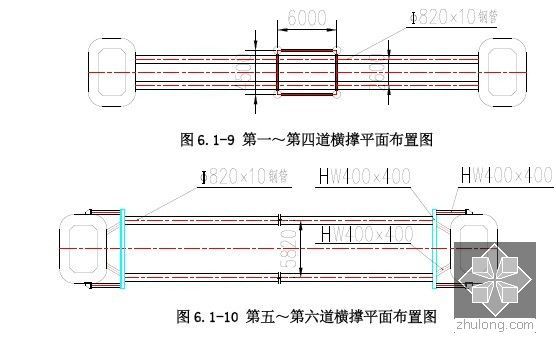 斜拉桥H型索塔结形撑(中国结)安装施工技术方案77页（附图丰富）-横撑平面布置图