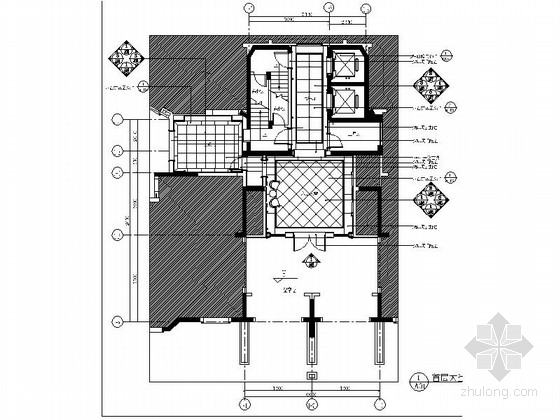 cad大堂楼梯资料下载-[上海]富丽堂皇五星级花园酒店大堂楼梯间室内装修施工图