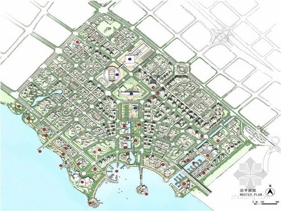 城市中心区手绘设计资料下载-[深圳]滨海特色城市中心区景观规划设计方案