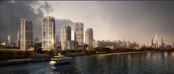 [上海]高层住宅区规划及单体方案文本-住宅区效果图