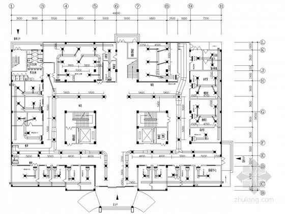 建筑施工图小高层设计资料下载-[广东]小高层医院医疗建筑中央空调系统设计施工图