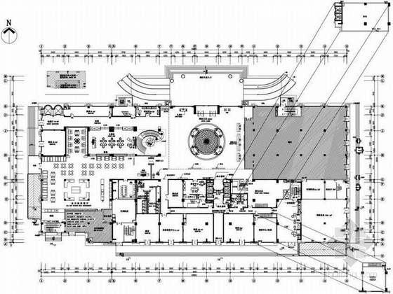 [福建]五星级豪华地域特色文化大酒店室内设计方案-平面布置图 