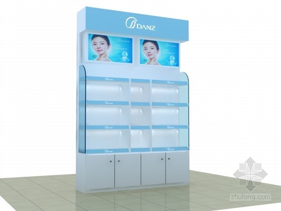 大型化妆品公司设计图资料下载-化妆品柜3D模型下载
