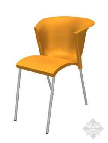 西班牙混凝土桌椅装置资料下载-桌椅模型