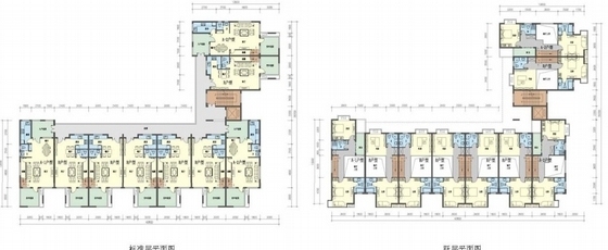 [河北]现代风格住宅区规划及单体设计方案文本-平面图
