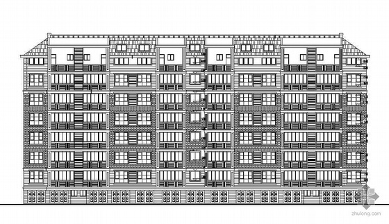 Neut玻璃坡顶住宅资料下载-某六层坡屋顶住宅楼建筑扩初方案