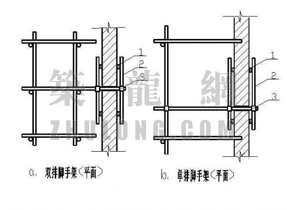 脚手架连墙件构造资料下载-脚手架刚性连墙件构造示意图