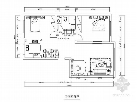 哈尔滨装修家装资料下载-[哈尔滨]现代两居室内装修图（含效果）