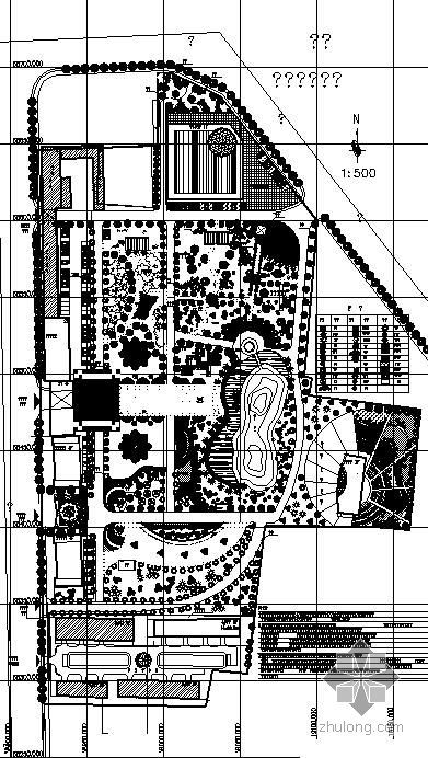 江景小区规划方案图资料下载-某花园绿化规划方案图