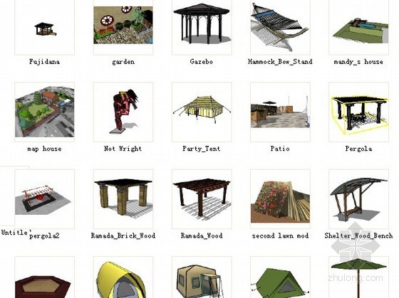 广场景观小品模型资料下载-景观小品sketchup模型