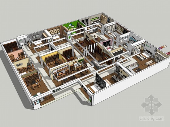 店SU模型资料下载-家具专卖店SketchUp模型下载