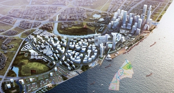 [南京]城市综合体规划及单体设计方案文本-城市综合体鸟瞰图