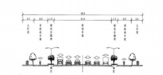 双向六车道市政道路综合改造工程施工图87张（加铺沥青层 旧路加固）-道路标准横断面图 