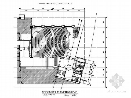 某报告厅建筑施工图资料下载-[东莞]某办公大厦报告厅室内施工图