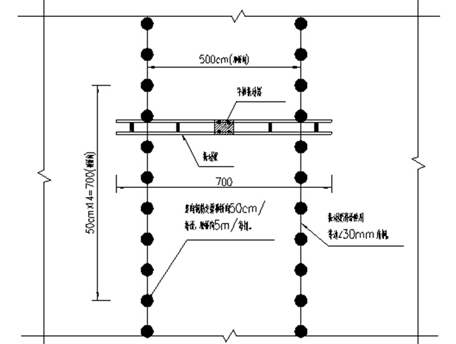 3X20m公路桥梁碗扣满堂式支架现浇连续箱梁专项施工方案100页-顶板混凝土浇筑振动梁和滑道系统布置图