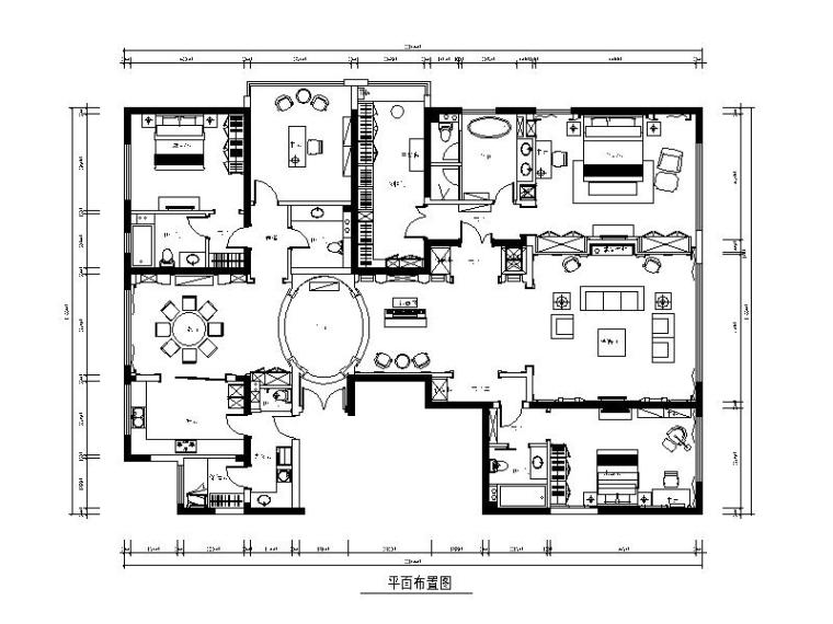 凯宾斯基北京酒店cad资料下载-[北京]现代风格样板间设计CAD施工图（含效果图）