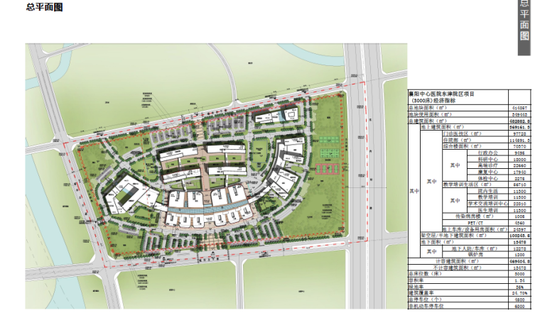 [湖北]某中心医院东津院区方案设计（PDF181页）-总平面图