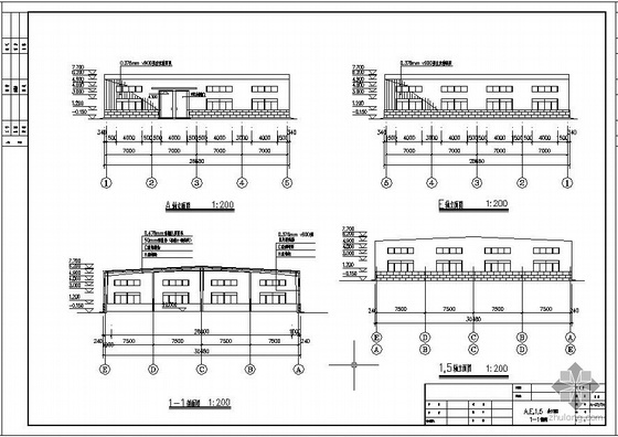 30米厂房结构资料下载-某30米跨门式刚架厂房结构设计图
