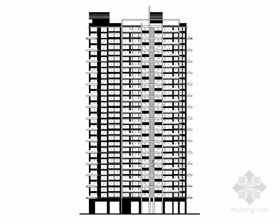 一层七间住宅施工图效果图资料下载-[深圳]某三十一层住宅楼建筑施工图（含效果图）