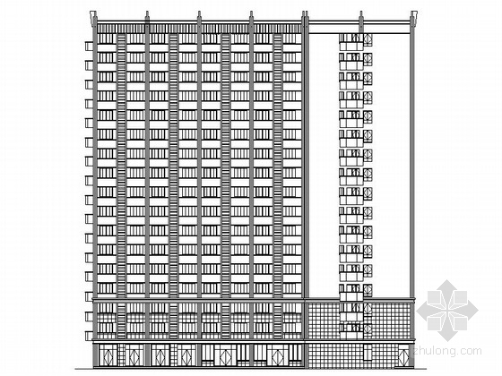 现代高层商务酒店资料下载-[江苏]17层现代风格商务酒店设计施工图