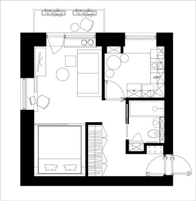 28m²只是改变了卫生间的门，家就变大了······_4