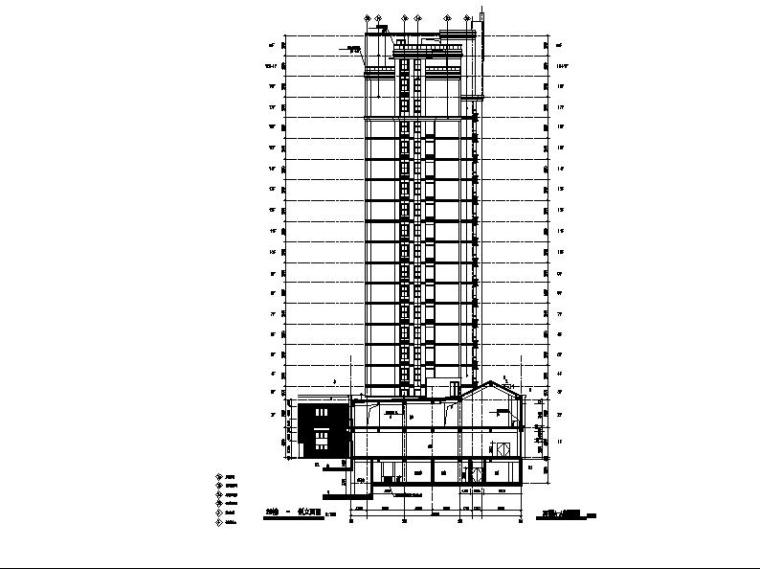[宁夏]高层塔式商住小区建筑施工图（含多栋建筑及200多张图纸）-高层塔式商住小区建筑立面图
