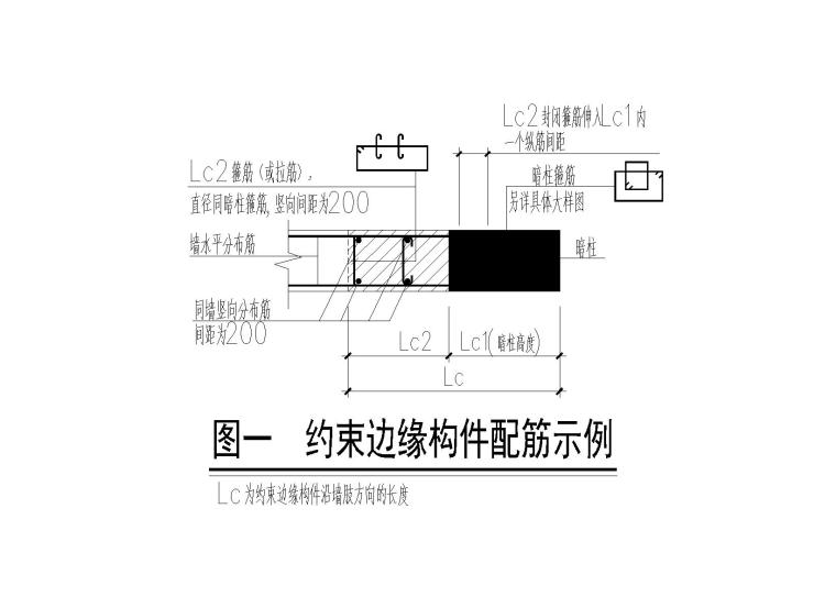 18层剪力墙结构住宅楼建筑结构施工图2014-约束边缘构件配筋示例