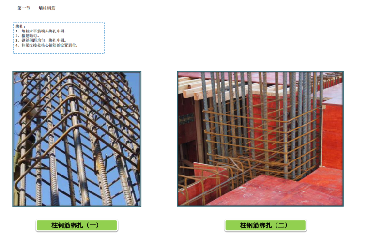 建筑工程现场施工质量标准化管理(图文解说）-墙柱钢筋