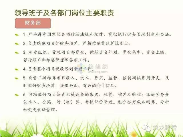 项目部各管理人员职责分工详细说明，找准位置对号入座！_18