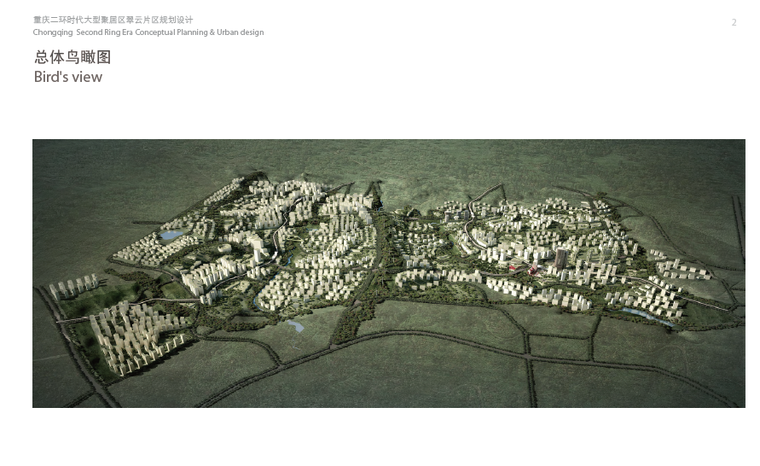 [重庆]二环时代大型聚居区翠云片区住宅规划设计方案文本-总体鸟瞰