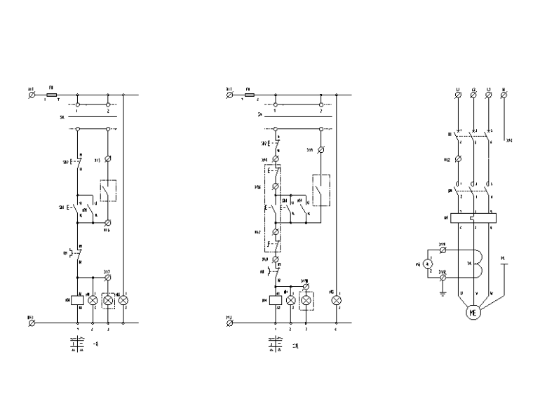 螺杆机设计图例资料下载-电动机运行控制装置电路图