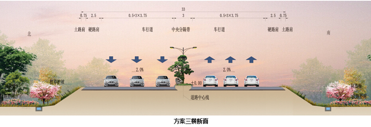 城市快速路拼宽提升改造工程设计技术投标文件93页（方案效果图、CAD图171张）-道路横断面方案