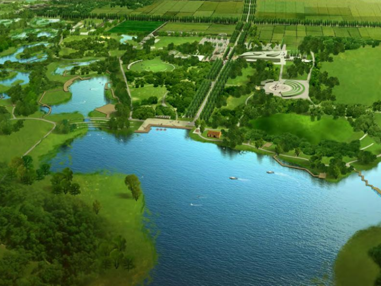 森林公园概念性规划资料下载-[陕西] 西安沣渭河谷湿地公园项目概念性规划方案（PDF+158页）
