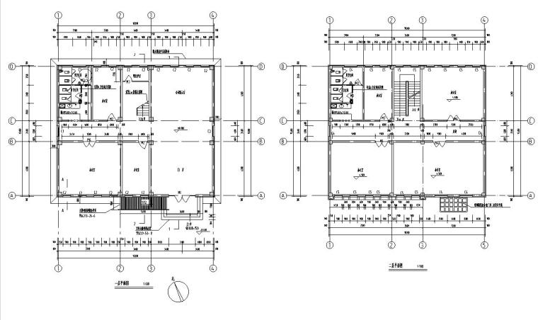 [宁夏]三层框架结构工程实验室建筑施工图（含水暖电）-三层框架结构工程实验室建筑平面图