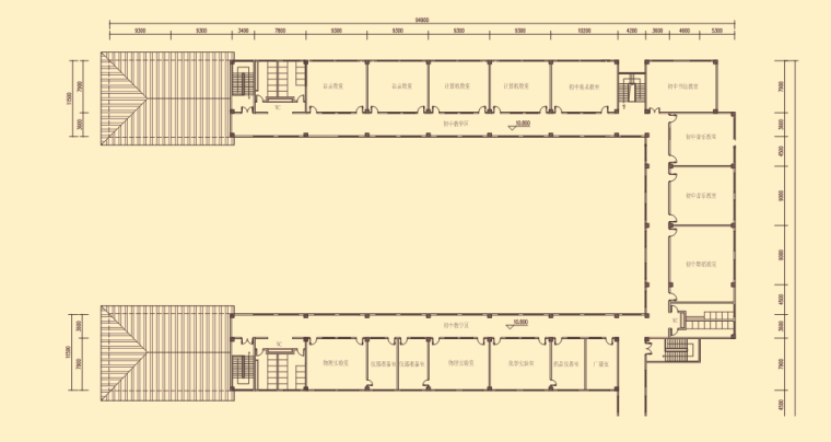 [河北]新中式风格塔式住宅建筑设计方案文本（含学校及商业建筑）-新中式风格塔式住宅建筑平面图