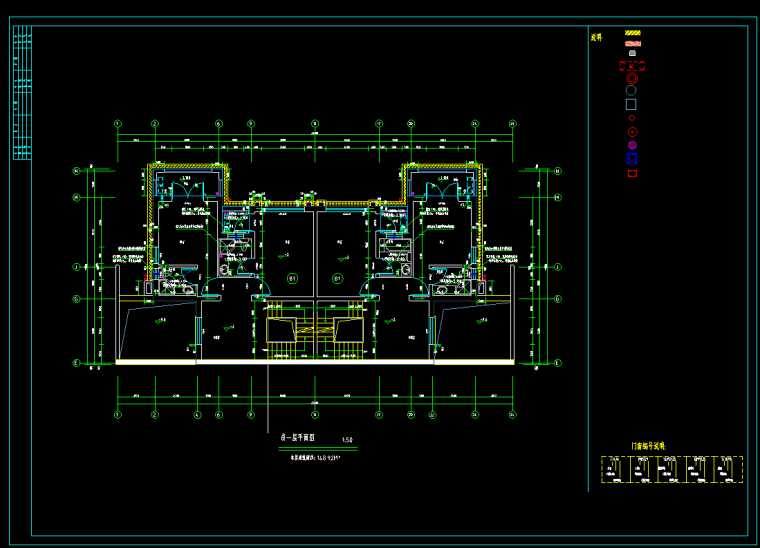 特色风格别墅建筑景观方案设计（包含效果图+CAD）-负一层平面图