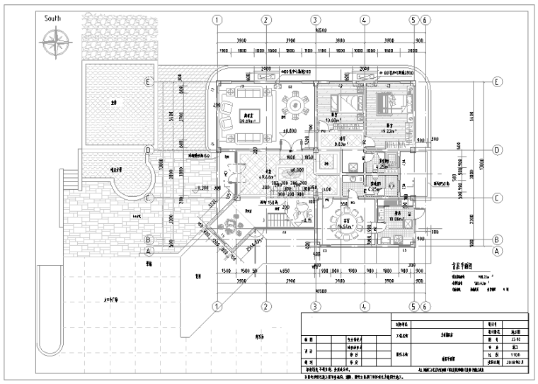 某三层客栈民宿完整CAD图纸含平立剖、节点图-一层平面