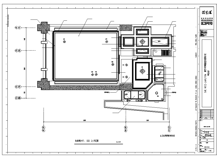 IU酒店建筑CAD图纸资料下载-北京丽思卡尔顿酒店客房间室内设计施工图纸