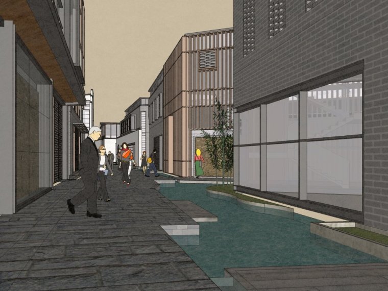 中式风格新古典商业街2层商业街su模型设计-20150805_000603_599