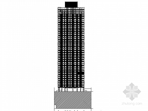 超平建筑设计资料下载-[四川]160米独栋现代风格住宅楼设计施工图（知名建筑设计院）