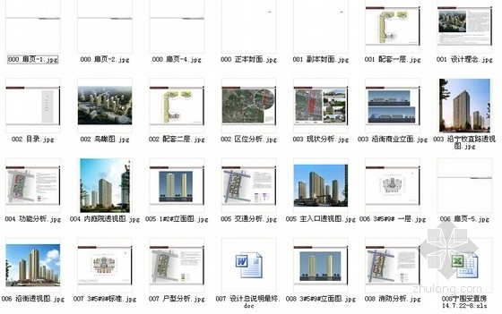 [浙江]现代风格高层住宅区规划设计方案文本-总缩略图 