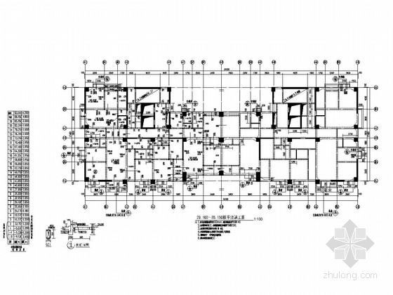 [河南]26层框架剪力墙结构财富国际广场结构施工图（CFG桩）-29.100～85.150板平法施工图 