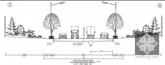 [河北]市政道路综合整治工程量清单计价实例及招标文件（附图纸  ）-排水横断面图