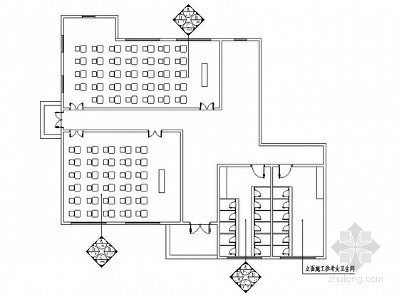 坂田第二初级中学资料下载-[广州]现代高档初级中学实验楼CAD装修施工图
