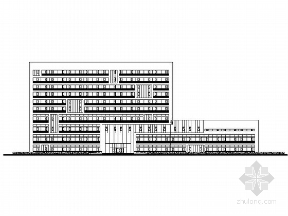 框架结构施工图2010资料下载-[安徽]高层框架结构质检办公楼建筑施工图（含人防）